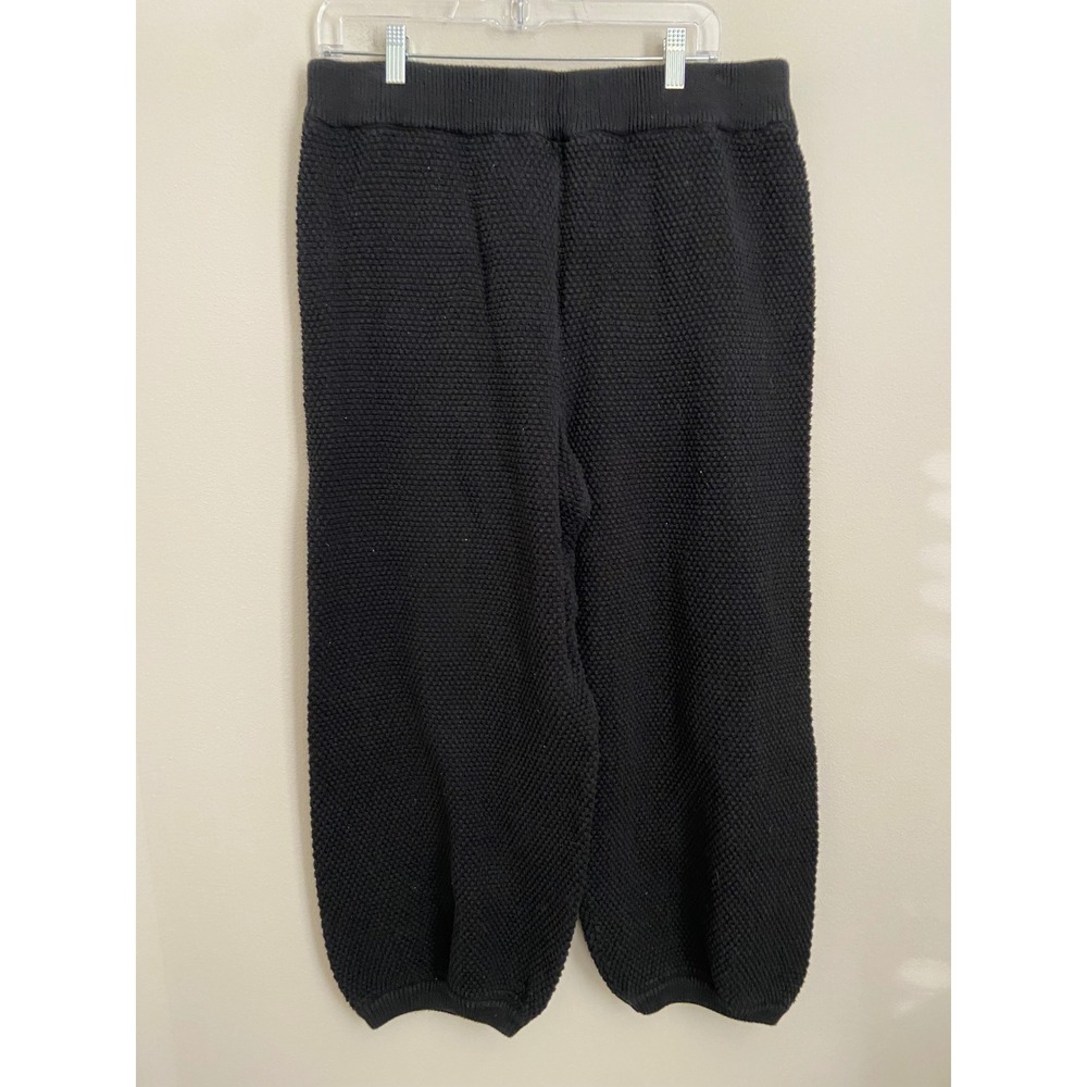 FP Beach Free People Hailee Black Textured Knit Sweater & Jogger Set Size XL - Picture 6 of 6